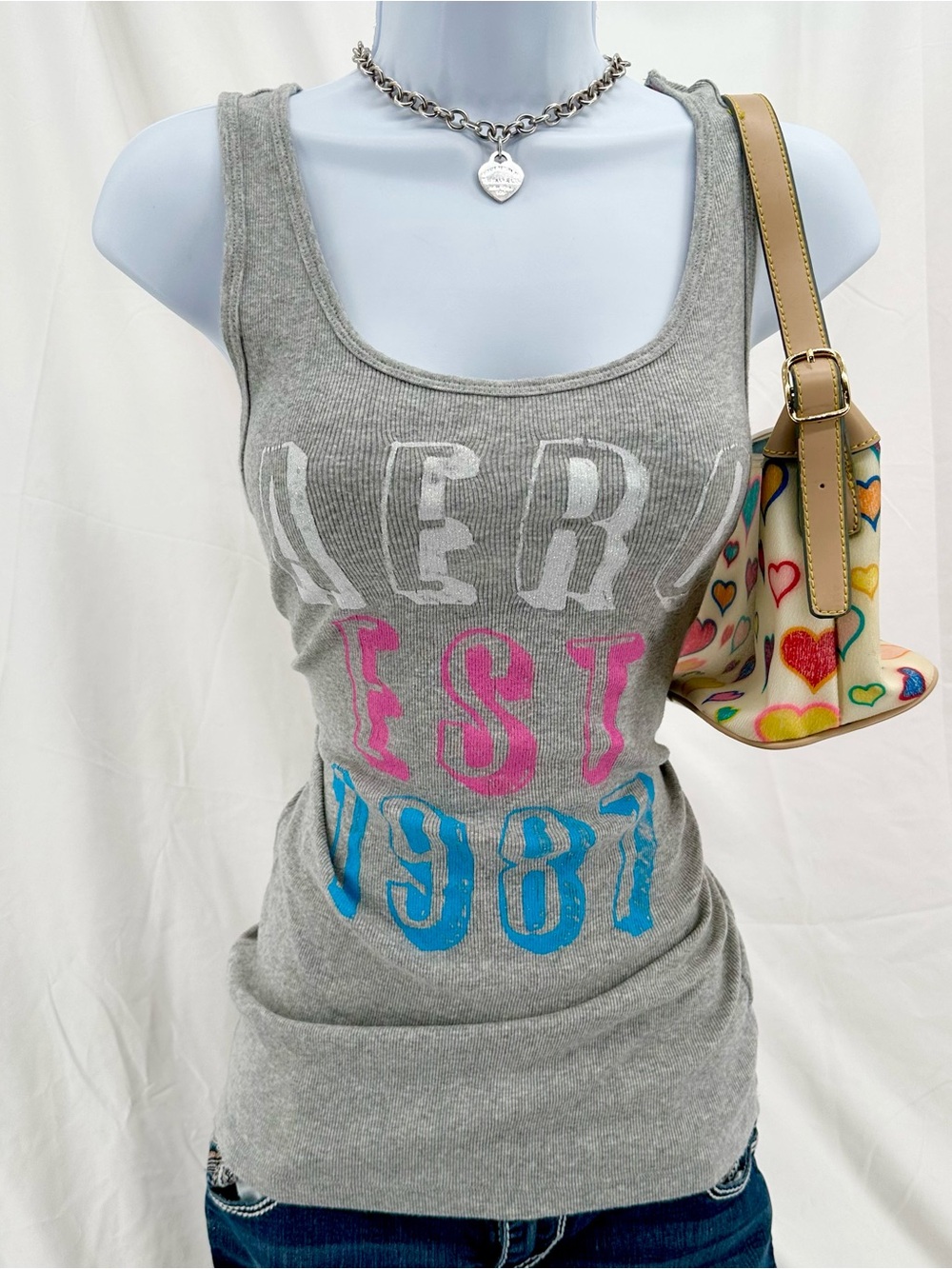 2000s Aeropostale Coquette Glitter Top